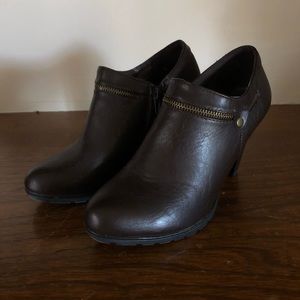Women's Brown Leather Booties